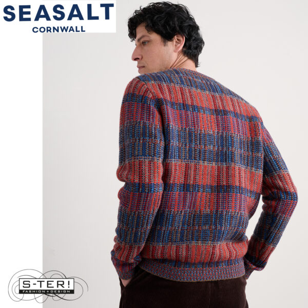 W7.96 Seasalt Cornwall MEN'S POLKIRT JUMPER GILBERT MULTI - Afbeelding 3