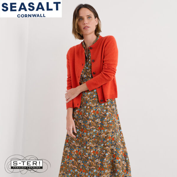 W7.4 Seasalt Cornwall TERN TIDE CARDIGAN MANDARIN - Afbeelding 4