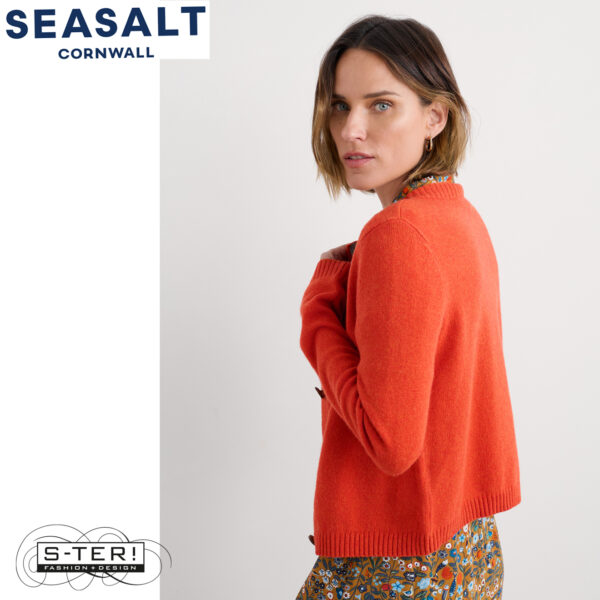 W7.4 Seasalt Cornwall TERN TIDE CARDIGAN MANDARIN - Afbeelding 6