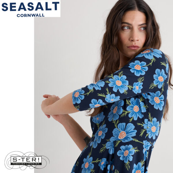 W7.3 Seasalt Cornwall VERONICA DRESS CLIMBING COSMOS LAGOON - Afbeelding 6