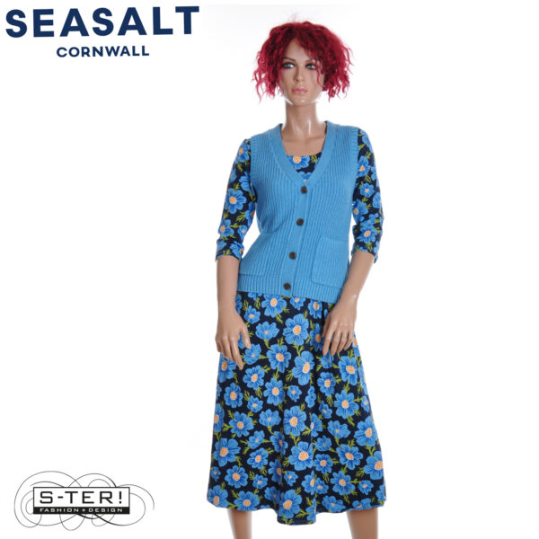 W7.3 Seasalt Cornwall VERONICA DRESS CLIMBING COSMOS LAGOON - Afbeelding 8