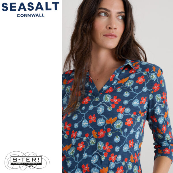 W7.5 Seasalt Cornwall WAVECREST SHIRT WINDING NASTURTIUMS SQUALL - Afbeelding 4