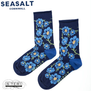 W7.70 Seasalt Cornwall WOMENS  ARTY SOCKS climbing cosmos maritime
