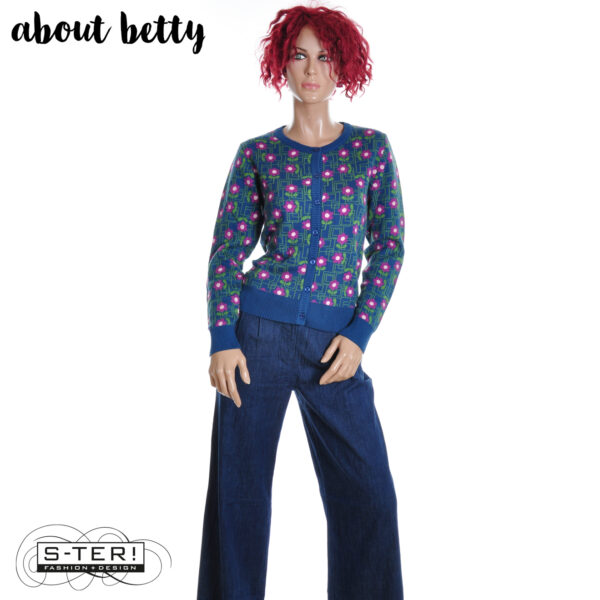 W40.5 ABOUT BETTY K5013 CARDIGAN WALL FLOWER - Afbeelding 4