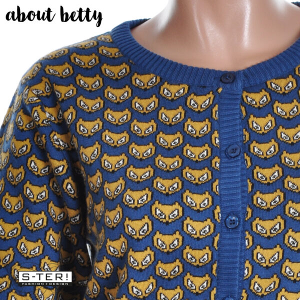 W40.6 ABOUT BETTY K5013 CARDIGAN WOLF PRINT - Afbeelding 4