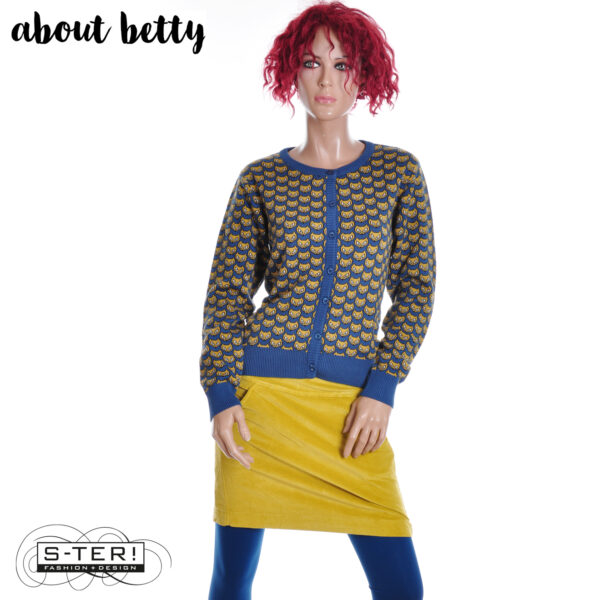 W40.6 ABOUT BETTY K5013 CARDIGAN WOLF PRINT - Afbeelding 2