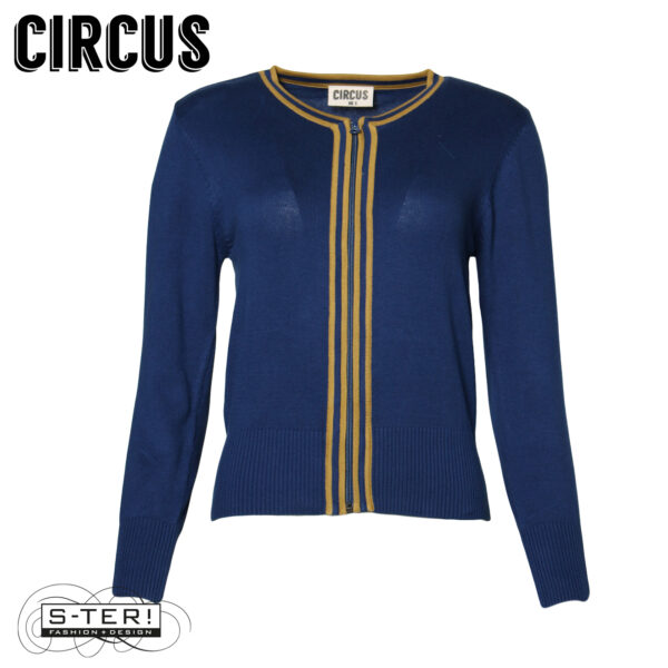 W37.31 Circus CK170 CARDIGAN NAVY WITH BRONZE - Afbeelding 7