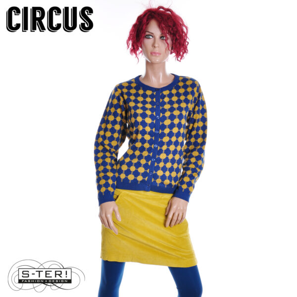 W37.32 Circus CK77 CARDIGAN CIRCLE NAVY WITH BRONZE - Afbeelding 4