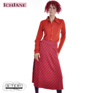 W10.13 Ich Jane EMMA SKIRT FISHNET ORANGE
