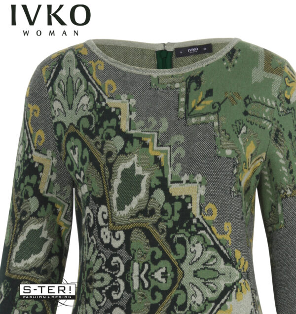 W8.13 IVKO JACQUARD DRESS kilim pattern SALVIA 252641.096 - Afbeelding 4