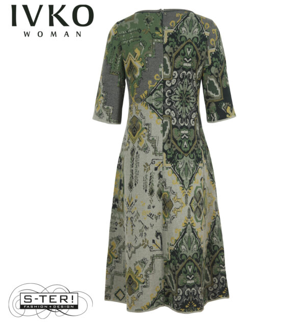 W8.13 IVKO JACQUARD DRESS kilim pattern SALVIA 252641.096 - Afbeelding 3