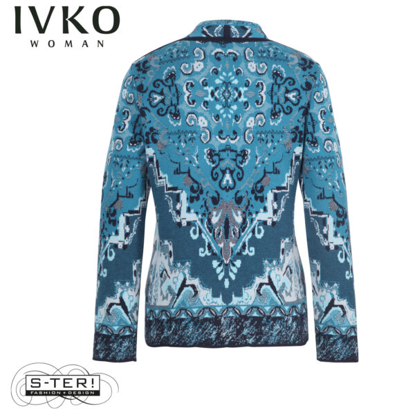 W8.11 IVKO JACQUARD JACKET kilim pattern marine 252615.039 - Afbeelding 3
