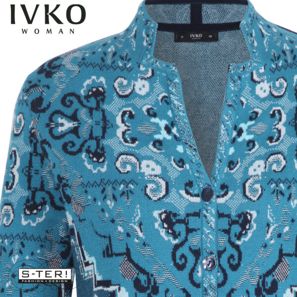W8.11 IVKO JACQUARD JACKET kilim pattern marine 252615.039 - Afbeelding 4