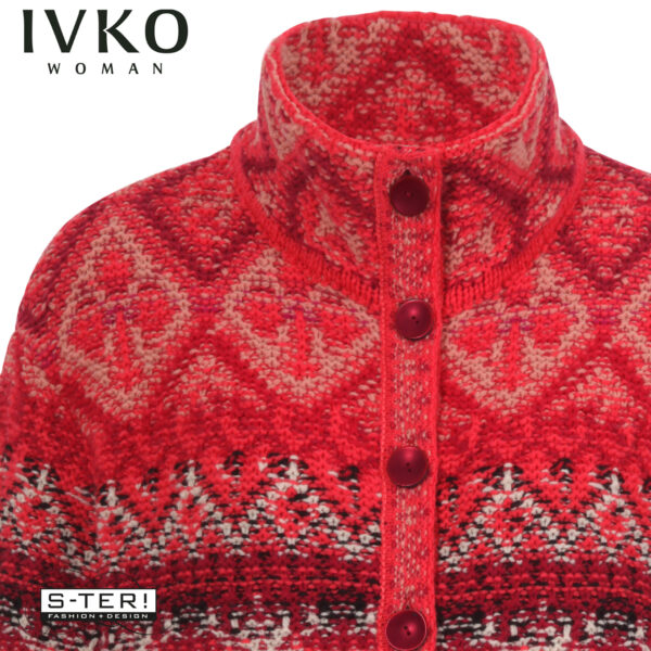 W8.9 IVKO jacquard rollneck jacket RE-DANDY PATTERN CORAL 252605.044 - Afbeelding 4