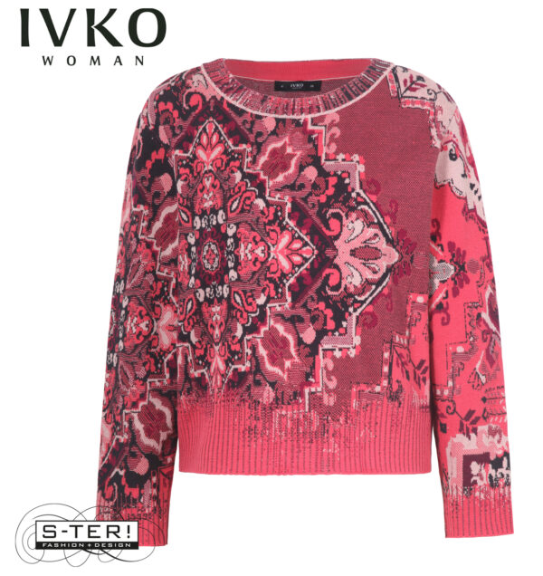 W8.12 IVKO PULLOVER kilim pattern CORAL 252630.044 - Afbeelding 2