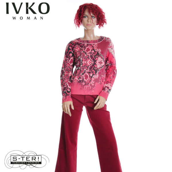 W8.12 IVKO PULLOVER kilim pattern CORAL 252630.044 - Afbeelding 7