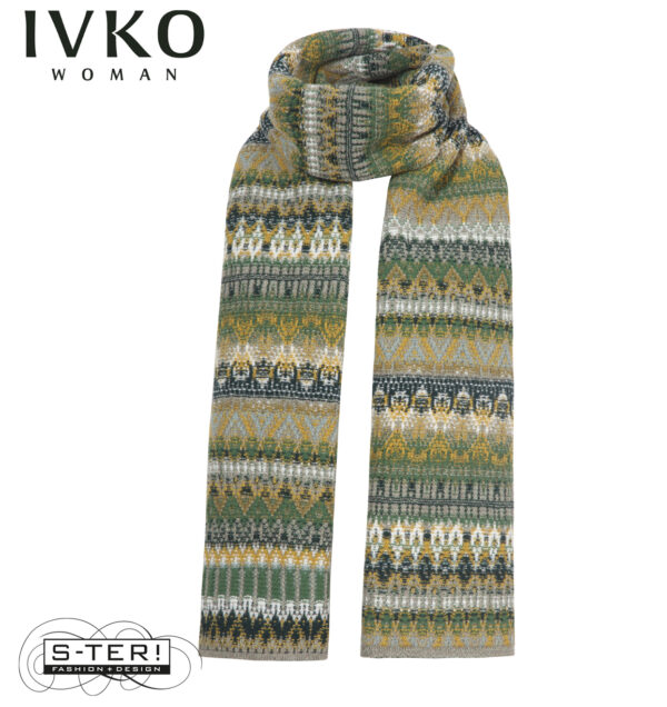 W8.15 IVKO SCARF RE-DANDY PATTERN SALVIA 252684.096