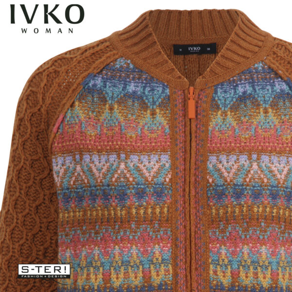 W8.10 IVKO ZIP JACKET RE-DANDY PATTERN almond 252610.020 - Afbeelding 4