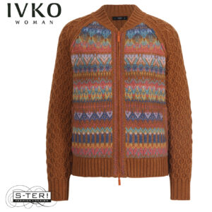 W8.10 IVKO ZIP JACKET RE-DANDY PATTERN almond 252610.020