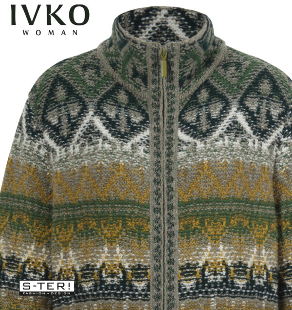 W8.8 IVKO ZIP JACKET RE-DANDY PATTERN SALVIA 252602.096 - Afbeelding 3