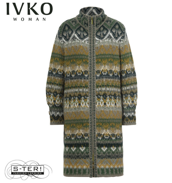 W8.8 IVKO ZIP JACKET RE-DANDY PATTERN SALVIA 252602.096