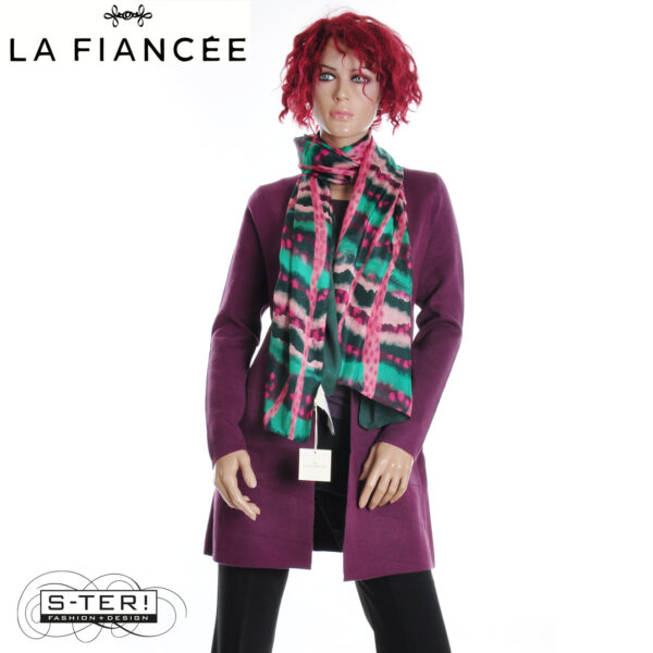 W17.13 La Fiancee SOIE STOLE CARSON BLACK HAFS2541 - Afbeelding 2