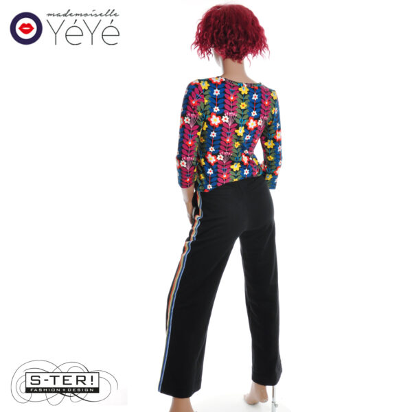 W13.23 Mademoiselle Yéyé RAINBOW VIBE TROUSERS  BLACK 52507 - Afbeelding 4