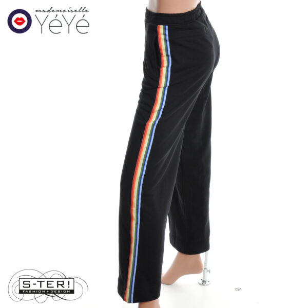 W13.23 Mademoiselle Yéyé RAINBOW VIBE TROUSERS  BLACK 52507 - Afbeelding 7