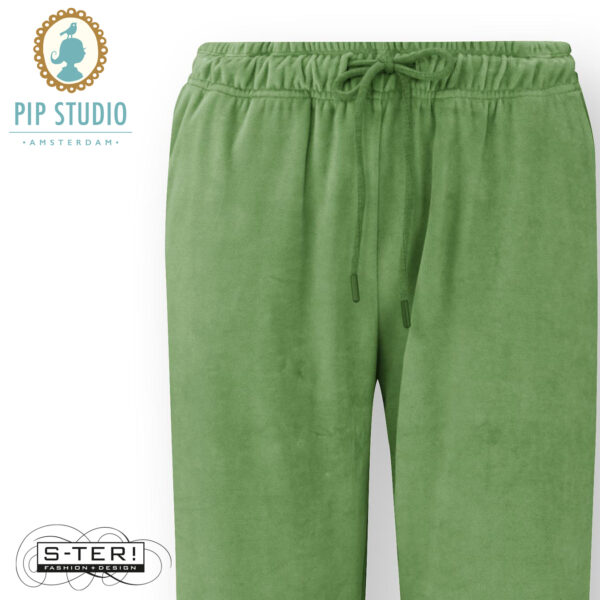 W25.5 pip studio BRITTA LONG TROUSERS VELVET GREEN - Afbeelding 4