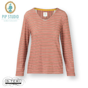 W25.1 pip studio TRICE LS TOP KENTE STRIPE pink