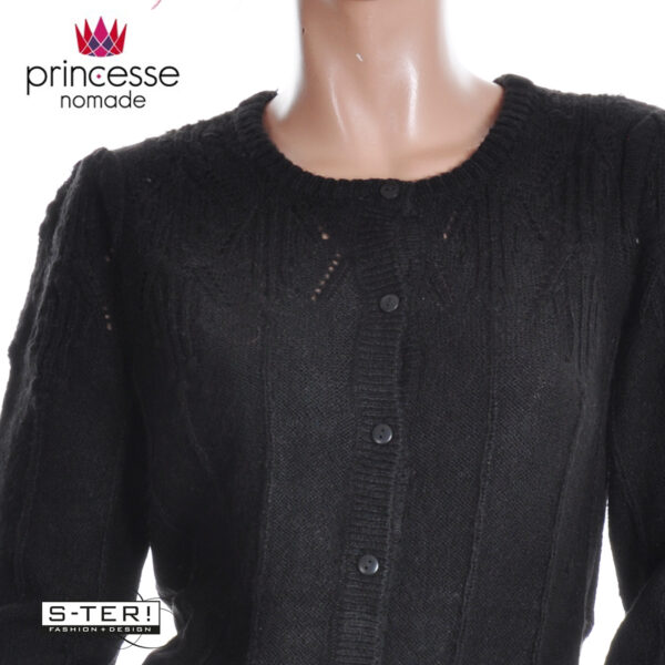 W20.23 PRINCESSE NOMADE GIZIA CARDIGAN BLACK 25HGZ01 - Afbeelding 3