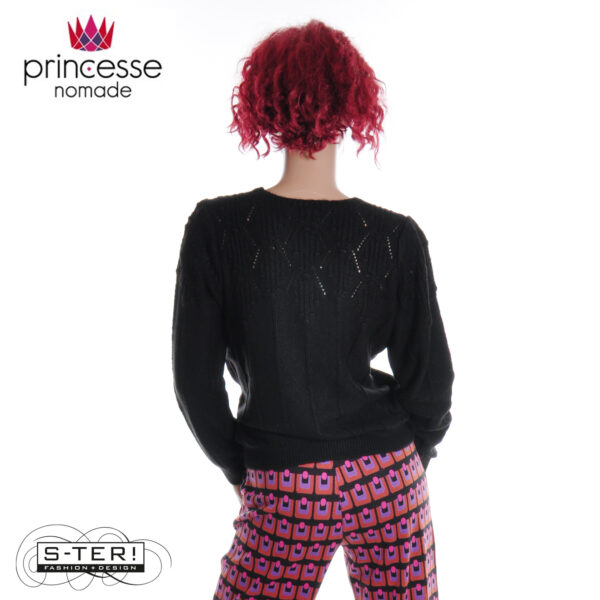 W20.23 PRINCESSE NOMADE IZIA PULL OVER BLACK 25HPI01 - Afbeelding 2