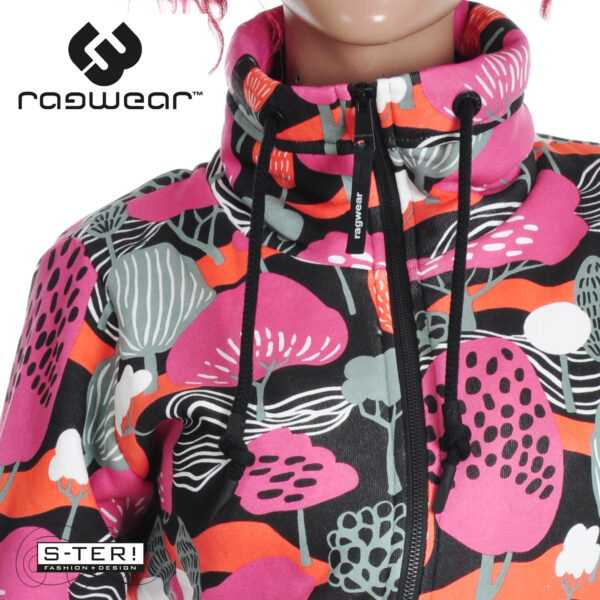 W14.3 Ragwear RONETTE PRINT SWEATSHIRT 2521-30028 BLACK - Afbeelding 4