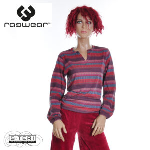 W14.6 Ragwear SANTICA PRINT LONGSLEEVE 2521-25014 WINE RED