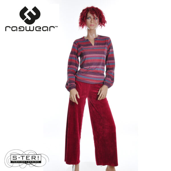 W14.6 Ragwear SANTICA PRINT LONGSLEEVE 2521-25014 WINE RED - Afbeelding 3