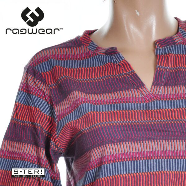 W14.6 Ragwear SANTICA PRINT LONGSLEEVE 2521-25014 WINE RED - Afbeelding 4