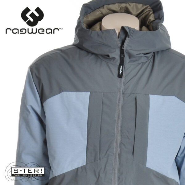 W14.15 Ragwear WOLKIES BLOCK JACKET HEREN 2522-60020 GREY - Afbeelding 4