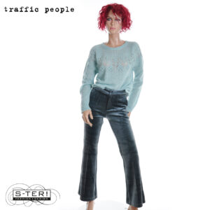 W36.4 TRAFFIC PEOPLE CEECI TROUSERS BLUE CRB12935033