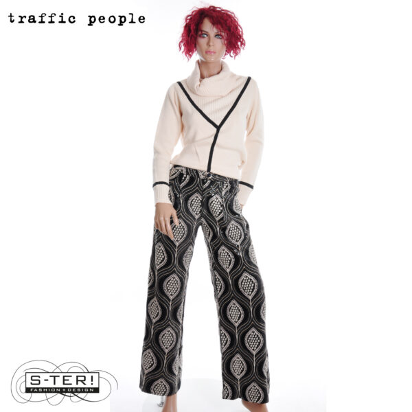W36.7 TRAFFIC PEOPLE LULU TROUSERS BLACK LAA12977001 - Afbeelding 3
