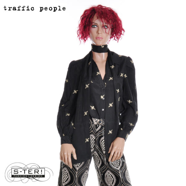 W36.8 TRAFFIC PEOPLE REVENGE SHIRT BLACK WMT12983001 - Afbeelding 2