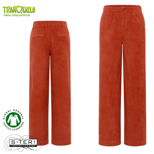W23.21 Tranquillo CORDUROY PANTS ORGANIC COTTON G82 ROOIBOS - Afbeelding 2