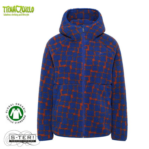 W23.27 Tranquillo COSY FLEECE JACKET A95 BLUE PUZZLE - Afbeelding 2
