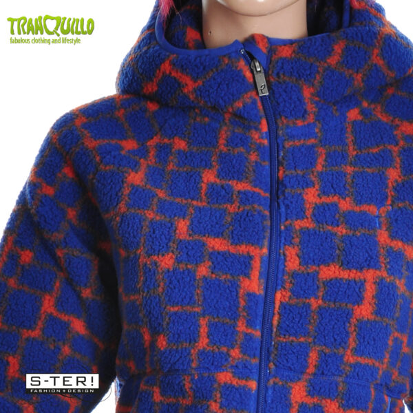 W23.27 Tranquillo COSY FLEECE JACKET A95 BLUE PUZZLE - Afbeelding 8