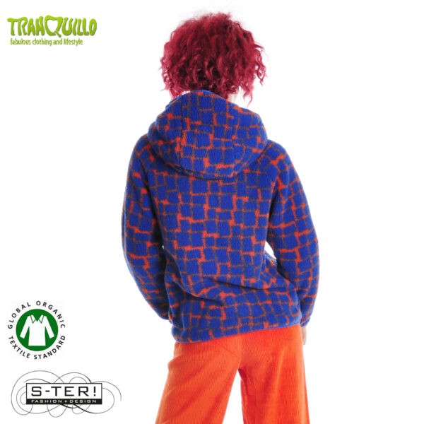 W23.27 Tranquillo COSY FLEECE JACKET A95 BLUE PUZZLE - Afbeelding 5