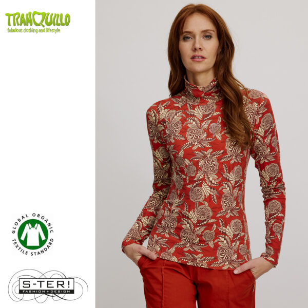 W23.20 Tranquillo FEMININE ECOVERO SHIRT  C154 FLOWER FIELDS - Afbeelding 4