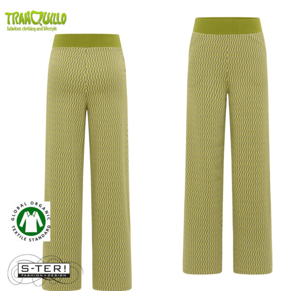 W23.23 Tranquillo KNITTED PANTS RETRO LOOK G140 SEAWEED - Afbeelding 2