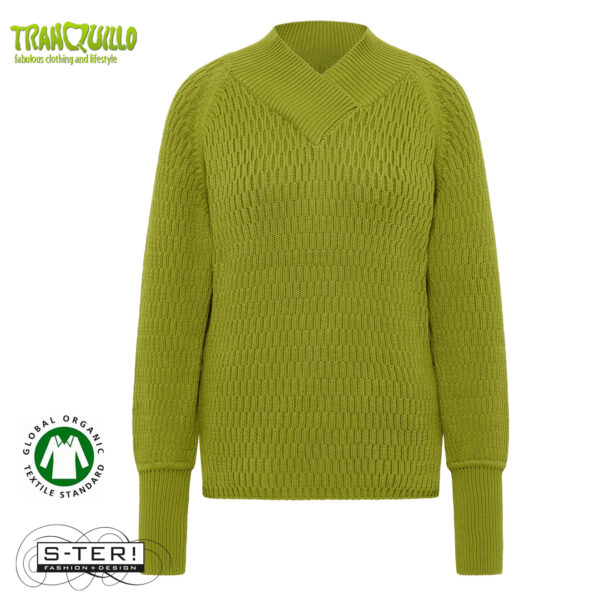 W23.26 Tranquillo LOOSE KNIT JUMPER C63 GOLDEN CYPRESS - Afbeelding 2