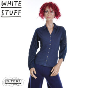 W18.29 WHITE STUFF ANNIE SPARKLE MIX JERSEY SHIRT 444669