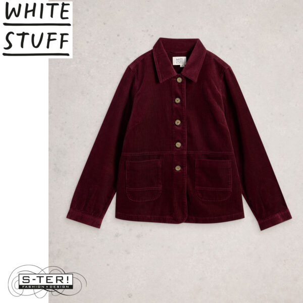 W18.12 WHITE STUFF CARRIE CORD JACKET DK PLUM 444234 - Afbeelding 2