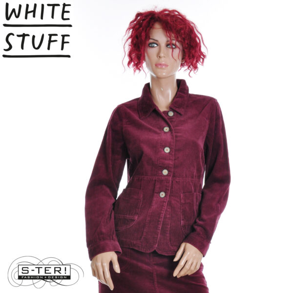 W18.12 WHITE STUFF CARRIE CORD JACKET DK PLUM 444234